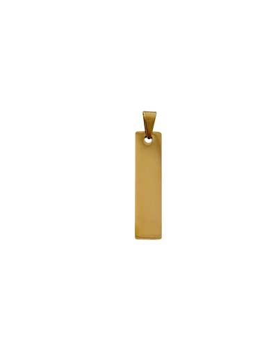 DIJE PLACA DORADO (1X4CM)