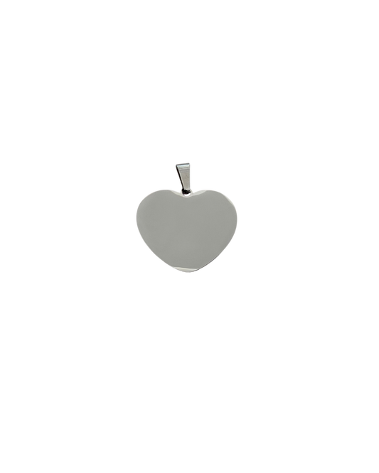 DIJE CORAZÓN PLATEADO (2.8CM)