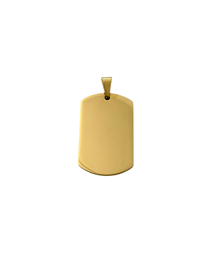 DIJE PLACA DORADO (2.5x4CM)