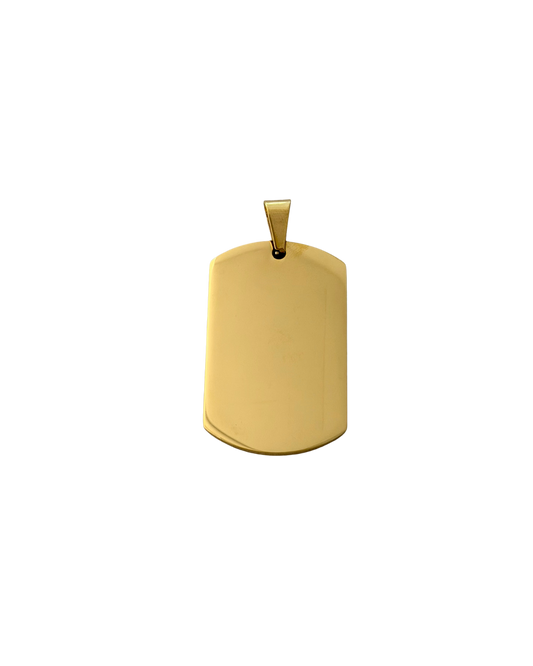 DIJE PLACA DORADO (2.5x4CM)