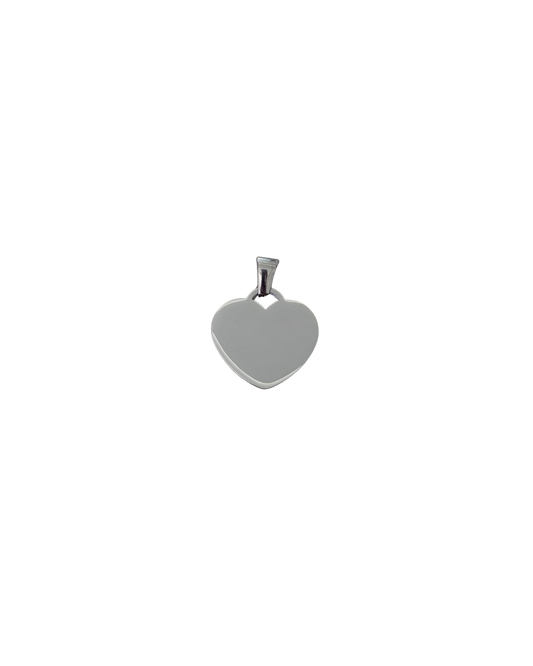 DIJE CORAZÓN PLATEADO (2CM)