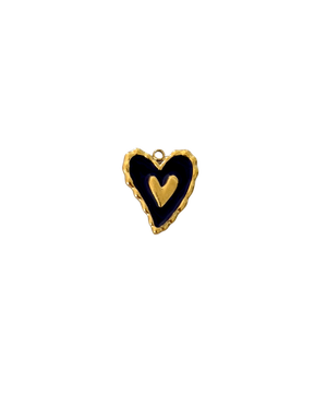CORAZON NEGRO CON DORADO