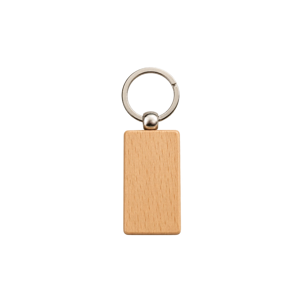 Llavero madera rectangular